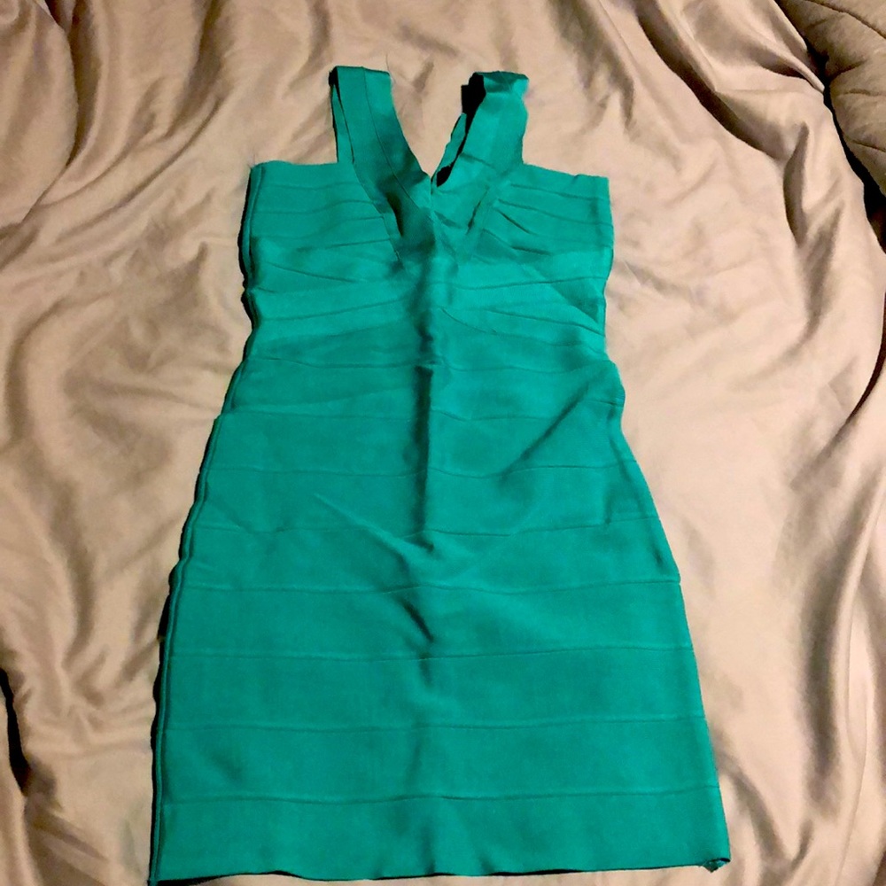 Aqua Bodycon Bebe Dress